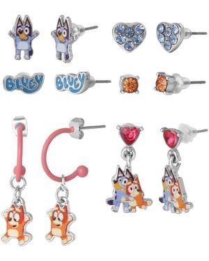 Bluey Earrings Set 6 Pairs Official License - White