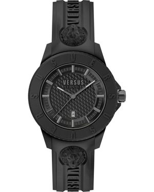 Versus Tokyo Silicone Date Quartz Silicone Strap 42mm - Black