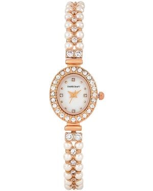 Playzoom Danecraft 18k Fine Plated Analog Watch - White