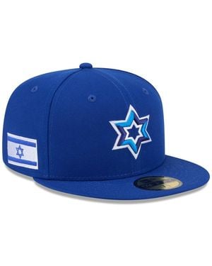 KTZ Israel Baseball 2026 World Baseball Classic 59fifty Fitted Hat - Blue