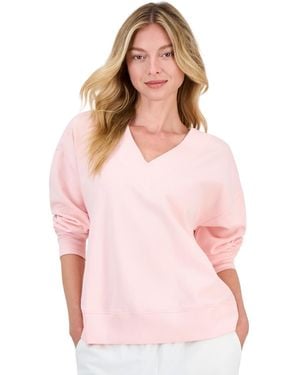 ID Ideology Fleece V-neck Sweatshirt - Pink