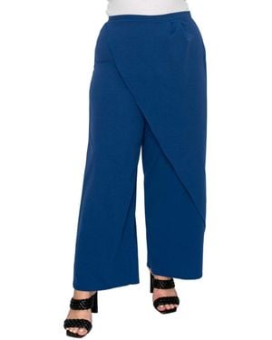 L I V D Plus Size Ivy Wrap Pants - Blue