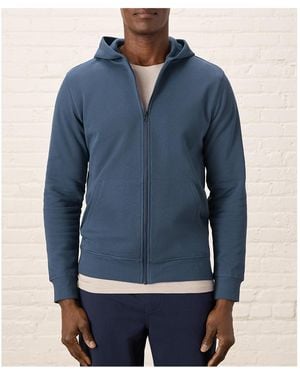 Pact Organic Cotton Cloud Brushed Fleece Zip Hoodie - Blue