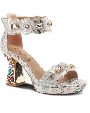 L'ARTISTE Spring Step Jewell Closed Back Sandal - Metallic
