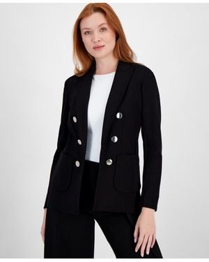 Anne Klein Faux Double-breasted Jacket - Black