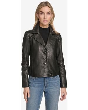 Andrew Marc Black Label Andrew Marc Label Paluma Blazer Leather Jacket - Black