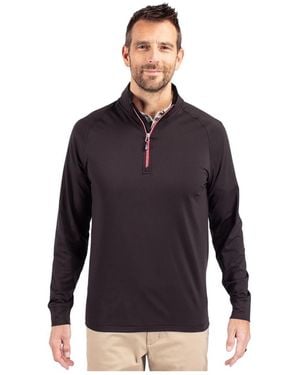 Cutter & Buck Adapt Eco Knit Stretch Recycled Quarter Zip Pullover - Blue