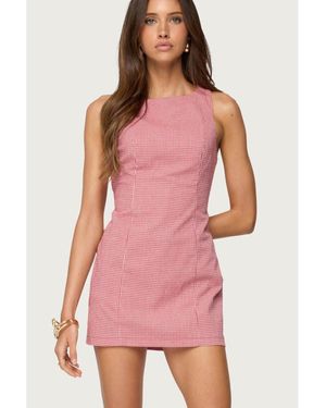 Edikted Macee Gingham Romper - Pink
