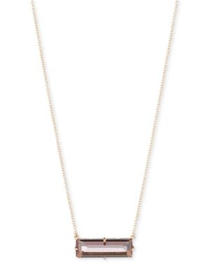 Ralph Lauren Baguette Stone Pendant Necklace - White