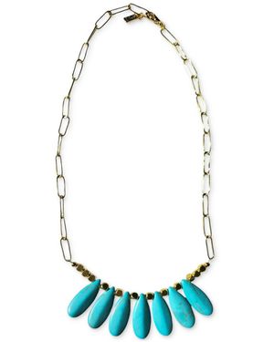 Minu Jewels Gold-tone Statement Necklace - Blue