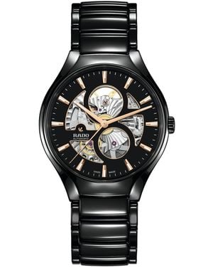 Rado Swiss Automatic True Black High-tech Ceramic Bracelet Watch 40mm