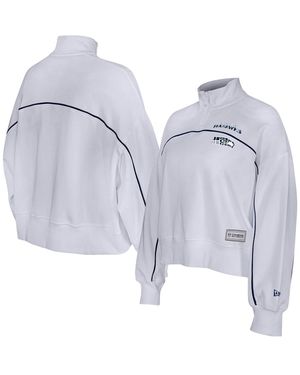 KTZ Seattle Seahawks Functional Fandom Quarter-zip Sweatshirt - Blue