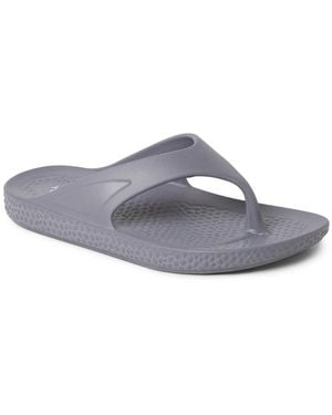 Dearfoams Ecocozy Sustainable Comfort Flip Flop Thong Sandal - Gray