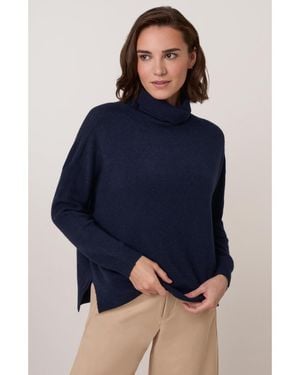 Celtic & Co. Slouchy Roll Neck Sweater - Blue