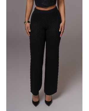 JLUXLABEL Beige Madison Knit Pants - Black