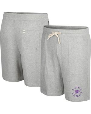 Colosseum Athletics Kansas State Wildcats Love To Hear This Terry Shorts - Gray