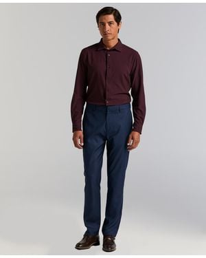 Perry Ellis Modern-fit Stretch Solid Resolution Pants - Blue