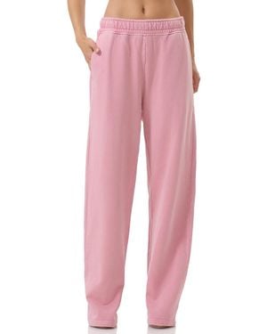 AFRM Straight-leg Cotton Sweatpants - Pink