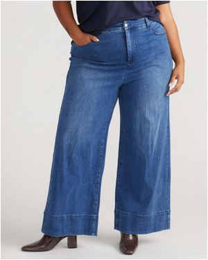 UNIVERSAL STANDARD Plus Size Carrie High Rise Wide Leg Jeans - Blue