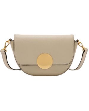 orYANY Lottie Leather Saddle Crossbody Handbag - Natural