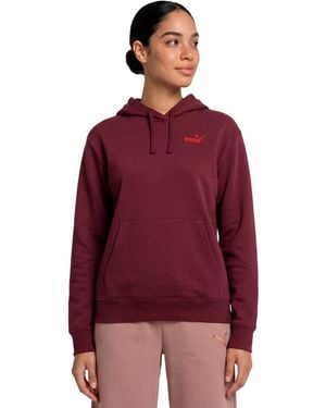 PUMA Ess Small No.1 Logo Standard Fleece Hoodie - Red