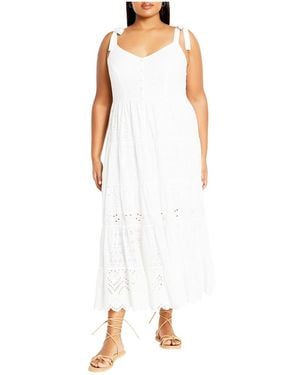 City Chic Plus Size Allegra Dress - White