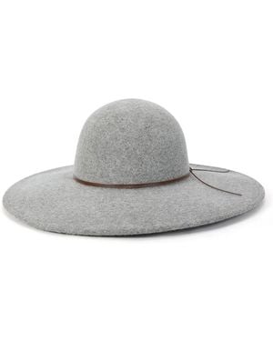 Kanut Sports Wide Flat Brim Wool Felt Packable Hat - Gray