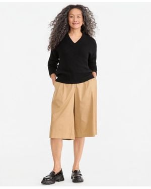 Charter Club 100% Cashmere V-neck Relaxed Sweater - Black