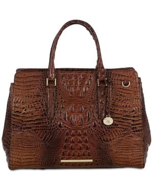Brahmin Finley Carryall Satchel Bag - Brown