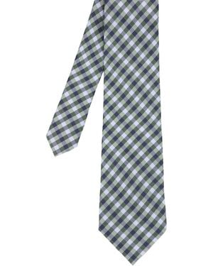 Ben Sherman Plaid Silk Tie - Gray