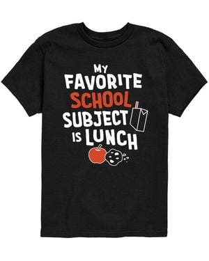 Hybrid Instant Message Boys' 8-20 My Favorite School Subject Is Lunch Short-sleeve Graphic T-shirt - Black