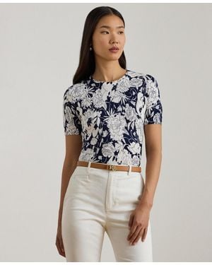 Ralph Lauren Floral Short-sleeve Sweater - Multicolor