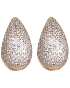 Accessory Concierge Pave Tear Drop Earrings - White