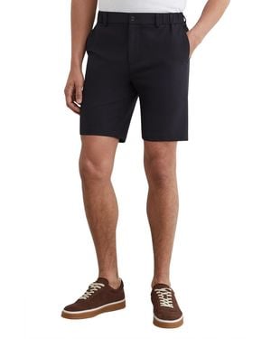 Reiss Drill Technical Stretch Shorts - Blue