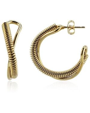 Rebl Jewelry Tumble Hoop Earring - Black