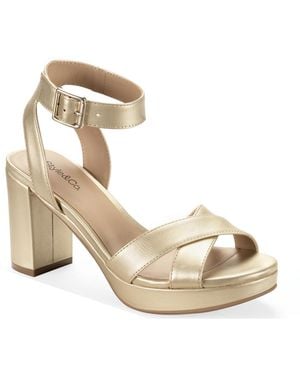 Style & Co. Shannonn Block-heel Dress Sandals - Metallic