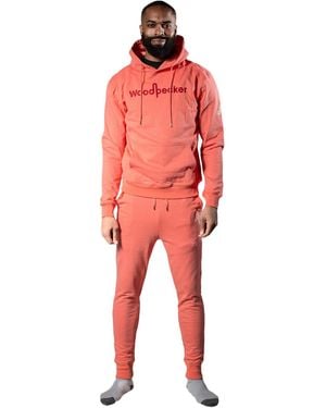 Woodpecker Cotton Sweatsuit - Red