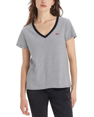 Levi's Perfect Cotton V-neck Short-sleeve T-shirt - Gray