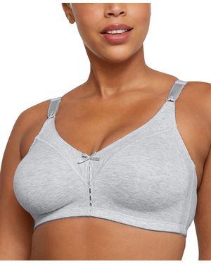 Bali Double Support Cotton Wireless Bra - Gray