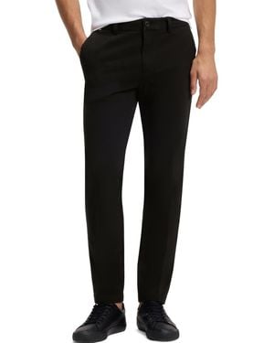 BOSS Boss By Stretch-cotton Gabardine Slim-fit Pants - Black