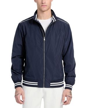 Guess Regular-fit Urban Stripe Bomber Jacket - Blue