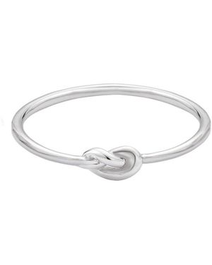 Adornia Fine .925 Sterling Dainty Knot Ring - White