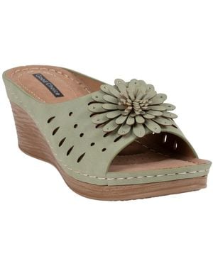Gc Shoes Round Toe Wedge Heel Sandals - Gray