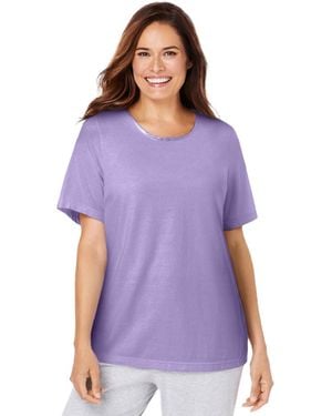 Dreams & Co. Plus Size Sleep Tee - Purple