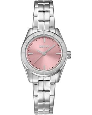 DKNY Quartz Stainless Steel Bracelet Watch - Pink