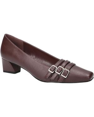 Easy Street Enya Square Toe Pumps - Brown