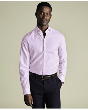 Charles Tyrwhitt Non-iron Gingham Dress Shirt - White