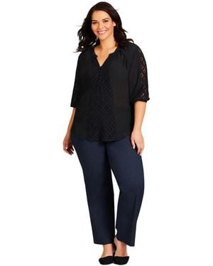 Avenue Super Stretch Slim Flare Pant - Blue