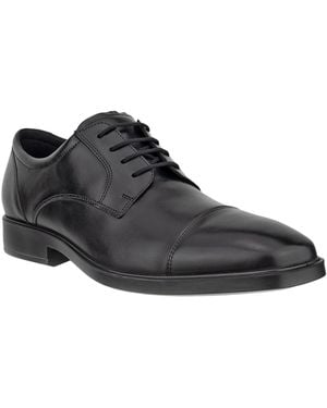 Ecco Milan Cap-toe Shoes - Black