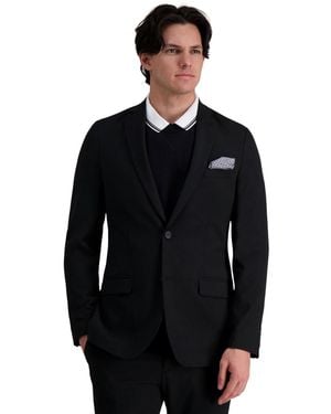 Haggar Jmh 4-way Stretch Plain Weave Ultra Slim Fit Suit Jacket - Black